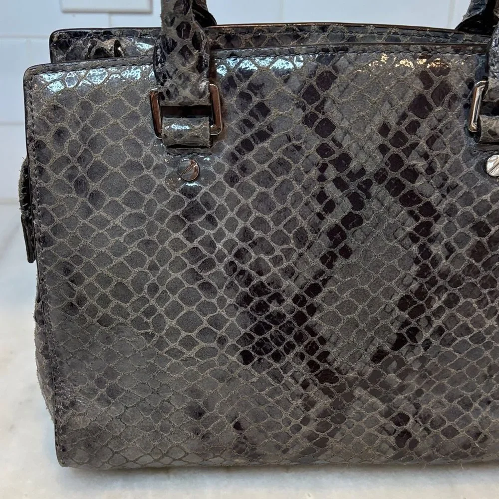 Michael Kors Purse Bag Handbag Snakeskin Selma Python Convertible Tote Satchel